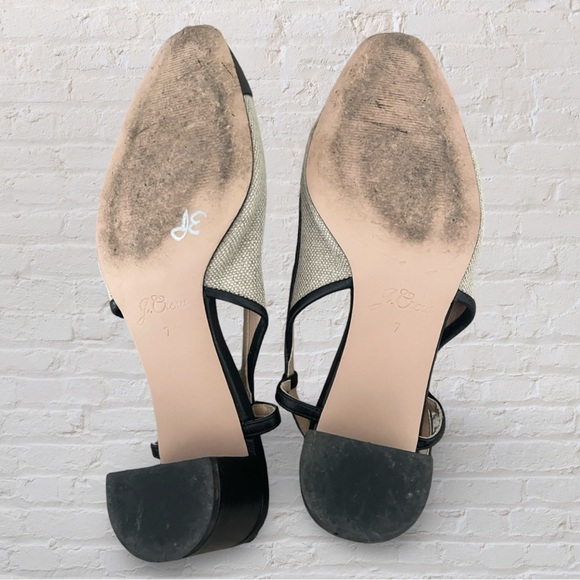 J. Crew Millie Slingback Heels in Italian Linen - Picture 6 of 7